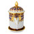 White Porcelain Lidded Benjarong Mug with Gold Application 'Thai Elixir'