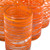 Hand Blown Glass Orange Swirl 13 oz Water Glasses Set of 6 'Tangerine Swirl'