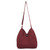 Unique Cotton Pintuck Style Shoulder Bag in Wine Red 'Surreal Wine'