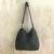 Leaf Green Cotton Hobo Style Handbag with Coin Purse 'Surreal Green'