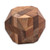 Natural Teak Wood Block Puzzle Handmade in Java 'Truncated Cube'