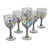 Hand Blown Colorful 8 oz Wine Glasses Set of 6 'Confetti Festival'