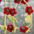 Hand Crafted Floral Christmas Tree Garland in Wool Felt 'Holiday Begonias'