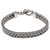 Balinese Braided Sterling Silver Bracelet with Toggle Clasp 'Tukad Pakerisan'