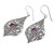 Balinese Style Amethyst and Sterling Silver Dangle Earrings 'Shine On'