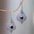 Sterling Silver 925 Dangle Earrings with Faceted Garnets 'Shine On'