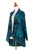 Long Sleeve Women's Rayon Jacket with Teal Floral Print 'Kenanga'