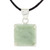Handcrafted Silver and Apple Green Maya Jade Necklace 'Abstract Square'