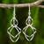 Hand Crafted Sterling Silver 925 Dangle Style Earrings 'Whirling Wind'
