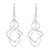Hand Crafted Sterling Silver 925 Dangle Style Earrings 'Whirling Wind'