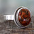 Orange Composite Turquoise Silver Ring from India 'Sunset Sky in Jaipur'