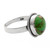 Silver Silver Ring with Green Composite Turquoise 'Green Fields in Jaipur'