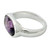 Three Carat Amethyst Cocktail Ring in Sterling Silver 'Purple Crown'