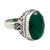 Green Onyx and Sterling Silver Ring from India 'Bold Charm'