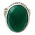 Green Onyx and Sterling Silver Ring from India 'Bold Charm'