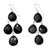 Indian Black Onyx and Sterling Silver Chandelier Earrings 'Midnight Chandelier'