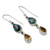 Citrine and Composite Blue Turquoise Dangle Earrings 'Heavenly Light'