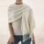 Andean 100 Baby Alpaca Backstrap Loom Handwoven Shawl 'Timeless in Alabaster'