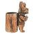 Artisan Crafted Ceramic Urn with Zapotec Deity 'Zapotec Bat Deity Urn II'