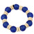 Blue Beaded Stretch Bracelet with Recycled Glass and Wood 'Accra Blue'