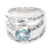 Blue Topaz Handcrafted Sterling Silver Ring from Bali 'Sparkling Pool'