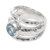 Blue Topaz Handcrafted Sterling Silver Ring from Bali 'Sparkling Pool'