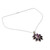 Silver Necklace with Amethyst and Composite Turquoise 'Ruffled Petals'