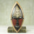 Embossed Brass and Hand Carved Wood African Mask 'A Peace Blessing'