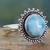 Classic Larimar Cocktail Ring in Sterling Silver Bezel 'Sea and Sky'