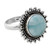 Classic Larimar Cocktail Ring in Sterling Silver Bezel 'Sea and Sky'