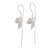 Artisan Crafted Sterling Silver Floral Drop Earrings 'Silver Tri Flower'