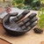 Handcarved Wood Signed Hand Sculpture Catchall 'Thankfulness'