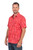 Red Cotton Batik Short Sleeve Men's Shirt 'Red Bali Expedition'