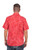 Red Cotton Batik Short Sleeve Men's Shirt 'Red Bali Expedition'