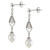 Handmade Sterling Silver and Cultured Pearl Dangle Earrings 'Lily Mind'