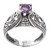 Balinese Amethyst Solitaire with Sterling Silver Cutouts 'Sukawati Orchid'