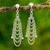 Thai Artisan Crafted Sterling Silver Waterfall Earrings 'Grand Dame'