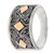 Balinese Style Contemporary Silver Ring with Gold Accents 'Stars Over Bali'