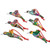 6 Ceramic Ornaments Hummingbird Handcrafted in Guatemala 'Guatemalan Hummingbirds'