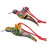 6 Ceramic Ornaments Hummingbird Handcrafted in Guatemala 'Guatemalan Hummingbirds'