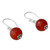 Faceted Carnelian Dangle Earrings with Sterling Silver 'Glorious Sunset'