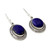 Lapis Lazuli on Artisan Crafted 925 Silver Hook Earrings 'True Clarity'