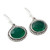 Lush Green Onyx on Sterling Silver Earrings from India 'Green Transformation'