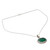 Lush Green Onyx Gem on Sterling Silver Necklace from India 'Green Transformation'