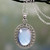 Pale Blue Chalcedony Artisan Crafted Silver Necklace 'Azure Ice'