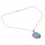 Pale Blue Chalcedony Artisan Crafted Silver Necklace 'Azure Ice'