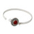 Handcrafted Carnelian and Sterling Silver Bangle Bracelet 'Passionately'