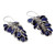 Lapis Lazuli Clusters in Handmade Sterling Silver Earrings 'Blue Intuition'