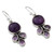Amethyst Handcrafted Silver Earrings from India 'Lilac Color'