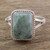 Guatemala Handcrafted Sterling Silver and Faceted Jade Ring 'Green Nuances'